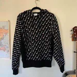 Champion Reverse Weave All Over Script Hoodie